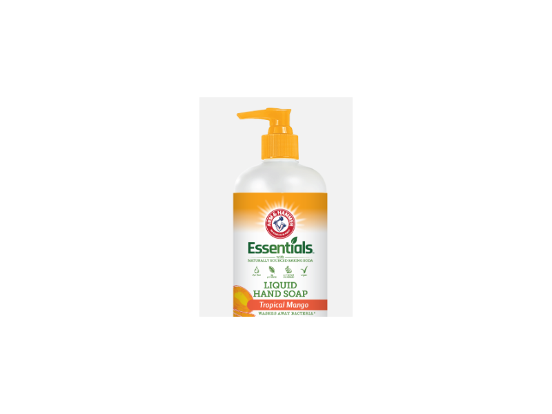 Arm & Hammer Essentials Liquid Hand Soap, Tropical Mango, 12 fl oz/355 mL