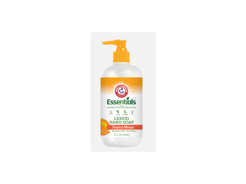 Arm & Hammer Essentials Liquid Hand Soap, Tropical Mango, 14 fl oz/414 mL