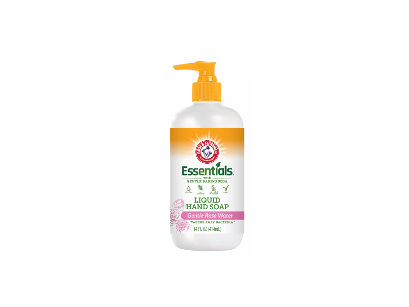 Arm & Hammer Essentials Liquid Hand Wash, Gentle Rose Water, 12 fl oz/355 mL