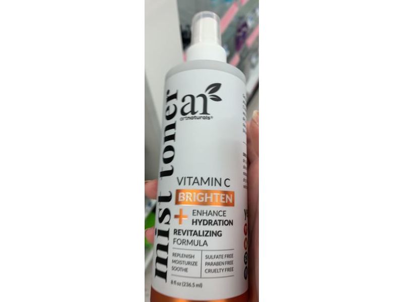 Artnaturals Brighten Revitalizing Formula Mist Toner,Vitamin C, 8 fl oz/236.5 mL