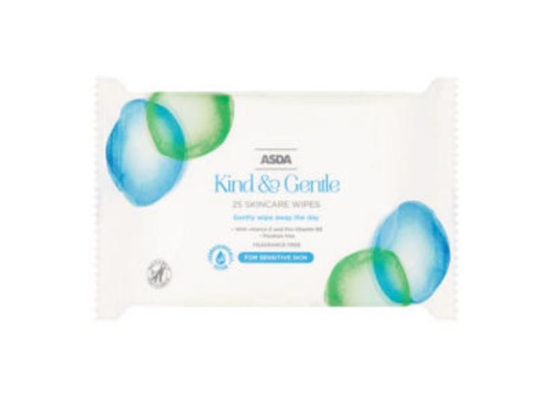 ASDA Kind & Gentle Skin Care Wipes, Sensitive Skin, 25 ct