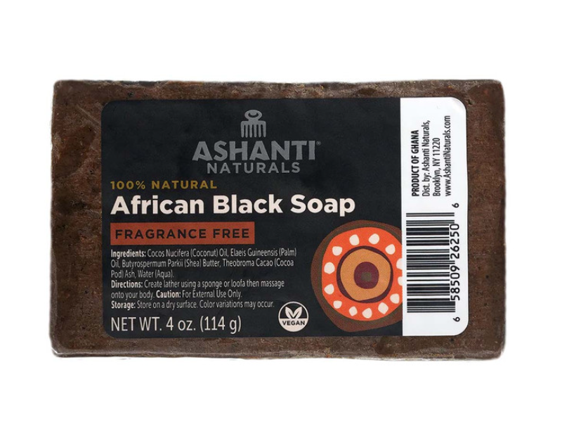 Ashanti Naturals African Black Soap, 4 oz/114 g