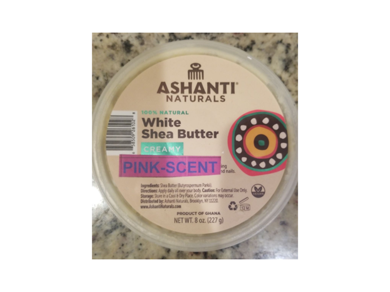 Ashanti Naturals White Shea Butter Creamy, Pink Scent, 8 oz/227 g
