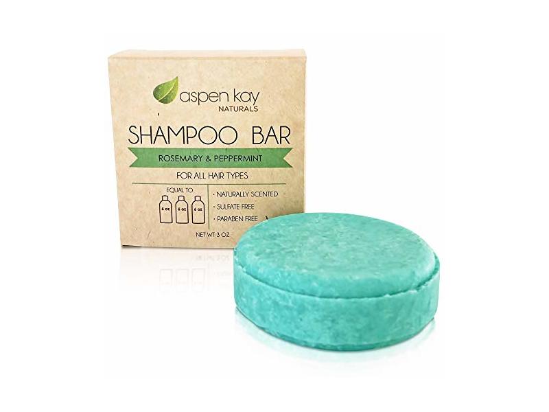 Aspen Kay Naturals Shampoo Bar, Rosemary & Peppermint, 0.3 oz