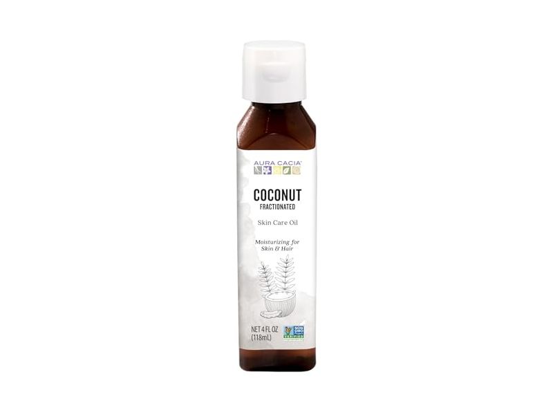 Aura Cacia Fractioned Skincare Coconut Oil, 4 fl oz/118 mL