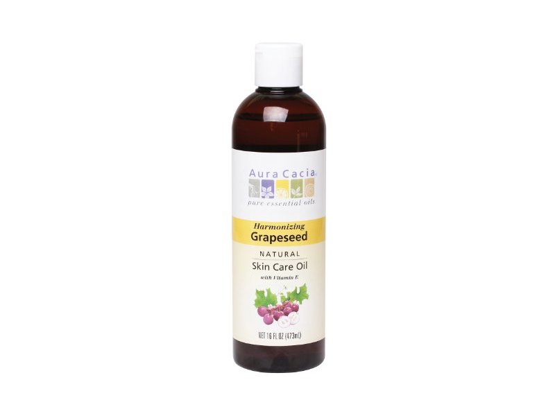 Aura Cacia Natural Skin Care Oil, Harmonizing Grapeseed with Vitamin E, 16 fl oz