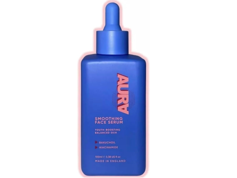 Aura Smoothing Face Serum, Bakuchoil + Niacinamide, 3.38 fl oz/100 mL