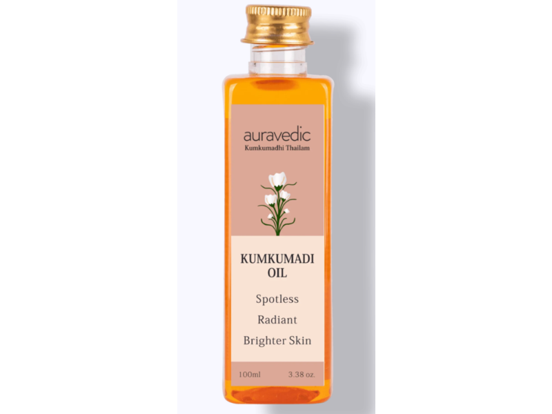 Auravedic Kumkumadi Oil, 3.38 oz/100 mL