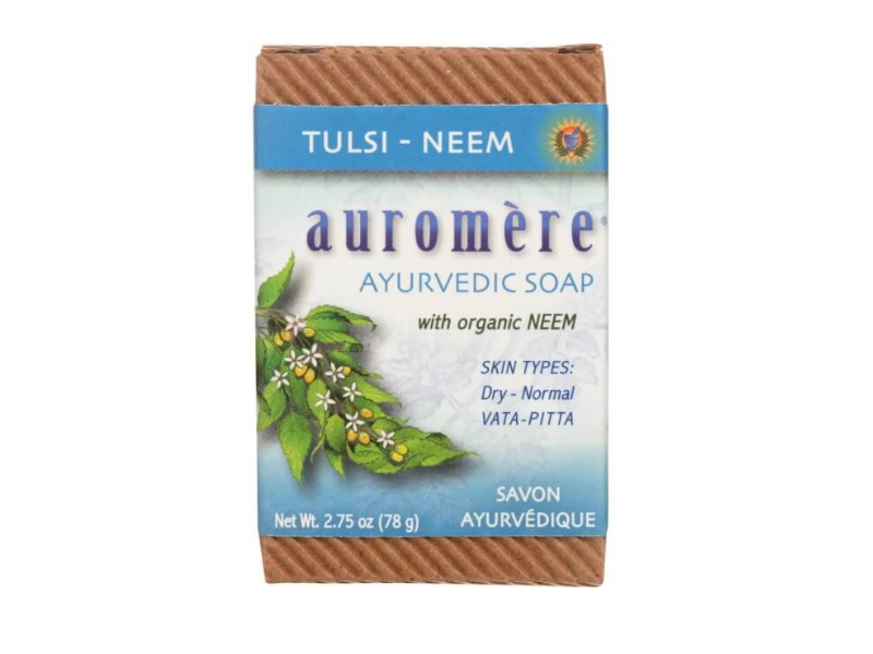 Auromere Ayurvedic Soap with Neem, 2.75 oz/78 g, Pack Of 5