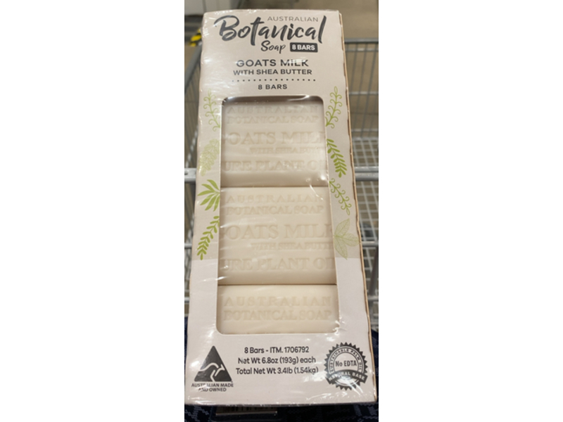 Austrailian Botanical Soap, Goat Milk, Shea Butter, 6.08 oz/193 g, 8 Count