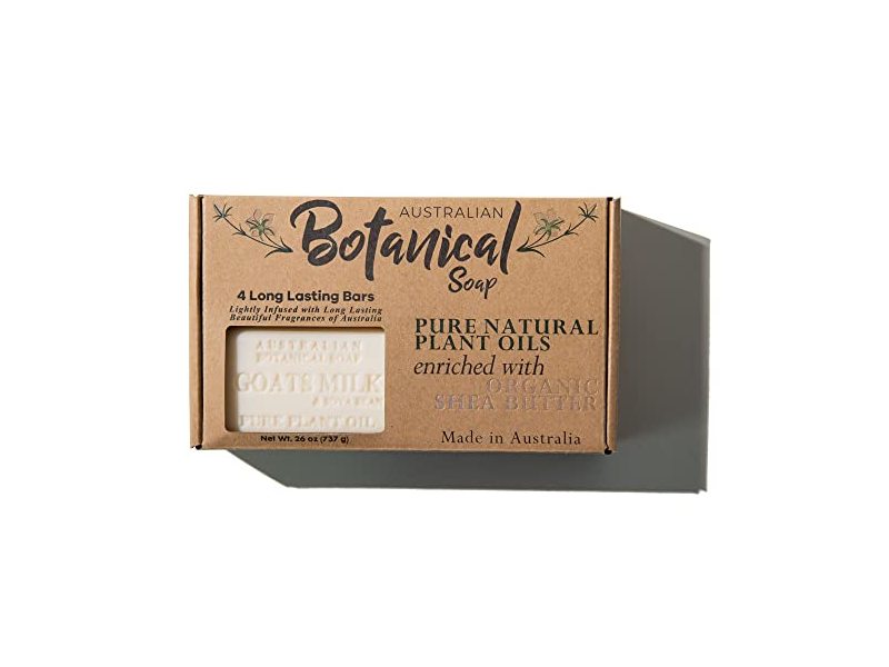 Australian Botanical Bar Soap, Goats Milk & Soya Bean, 26 oz/737 g, Pack Of 4