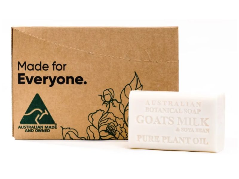 Australian Botanical Soap, Goat Milk & Soya Bean Oil, 200 g, Pack Of 8