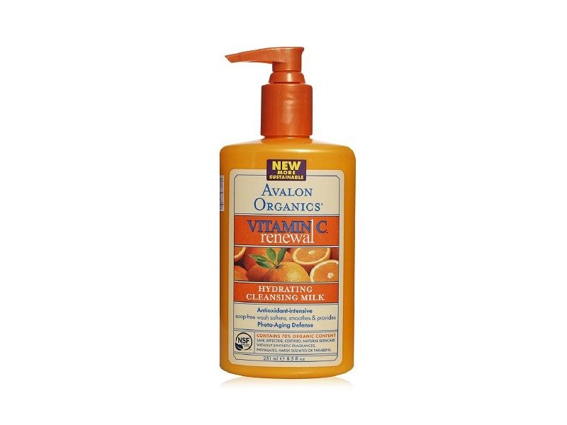 Avalon Active Organics Vitamin C Cleanse Milk, Hydrating Cleansing Milk, 8.5 FZ