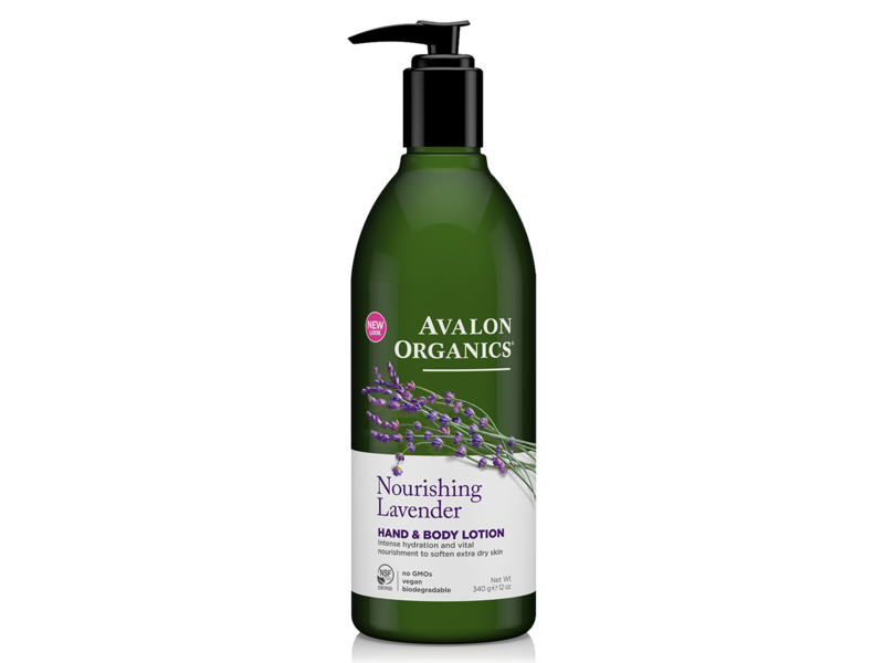 Avalon Organics Hand and Body Lotion, Lavender, 12 fl oz