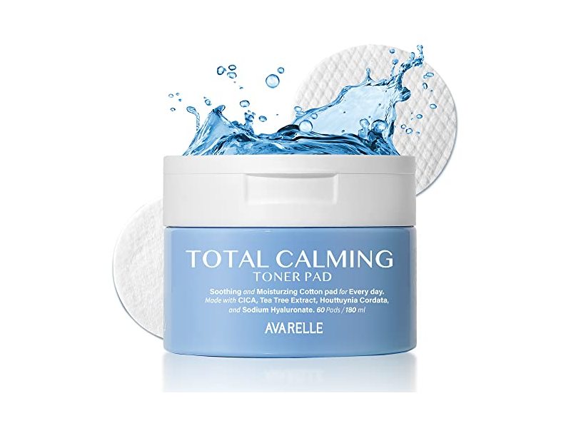 Avarelle Total Calming Toner Pads, 180 mL, 60 Pads