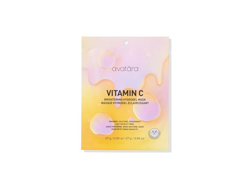 Avatara Brightening Hydrogel Mask, Vitamin C, 0.95 oz/27 g
