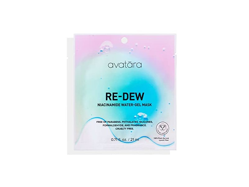 Avatara Re-Dew Niacinamide Water-Gel Mask, 0.71 fl oz/21 mL
