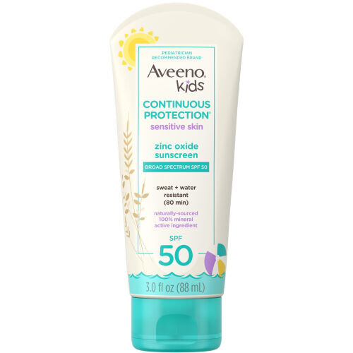Kids Continuous Protection Zinc Oxide Mineral Sunscreen Lotion SPF 50