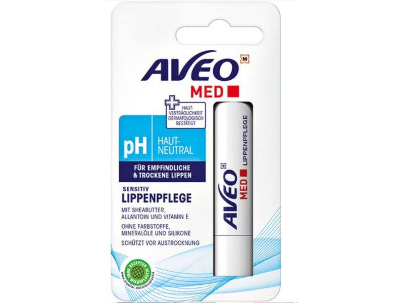 Aveo Med Sensitive Lip Care, Shea Butter, Allantoin, Avocado Oil & Vitamin E, 4.8 g