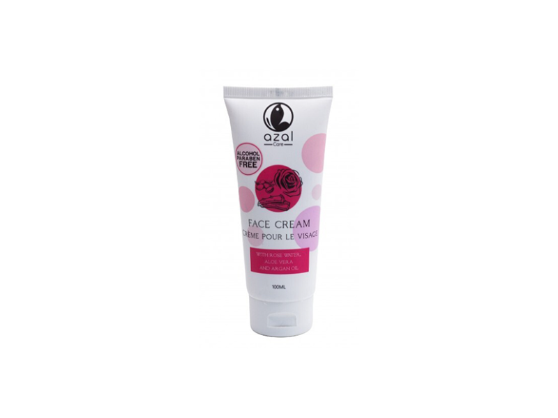 Azal Face Cream, Rose Water + Aloe Vera & Argan Oil, 100 mL