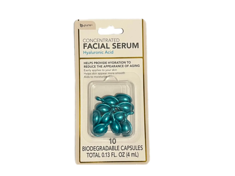 b.Pure Concentrated Facial Serum, Hyaluronic Acid, 0.13 fl oz/4 mL, 10 Count