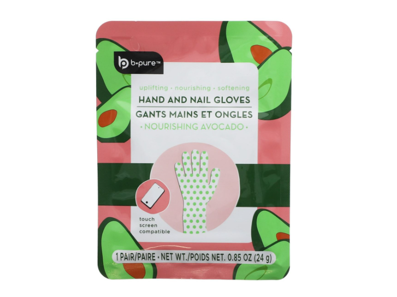 B.Pure Nourishing Hand & Nail Gloves, Avocado, 0.85 oz/24 g, 1 Pair