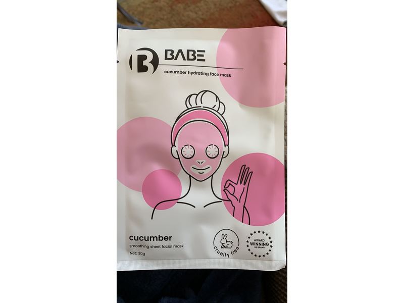 Babe Cucumber Hydrating Face Mask,1 count