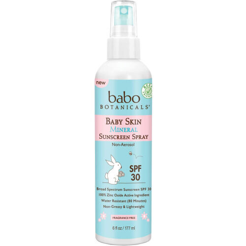 Baby Skin Mineral Sunscreen Pump Spray, SPF 30