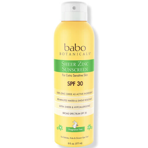 Sheer Non-nano Zinc Continuous Spray SPF 30 Fragrance Free Mineral Sunscreen