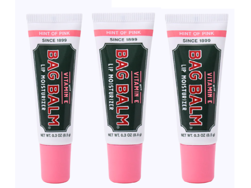 Bag Balm Vitamin E Lip Moisturizer, Hint Of Pink, 0.3 oz/8.5 g, 3 Count