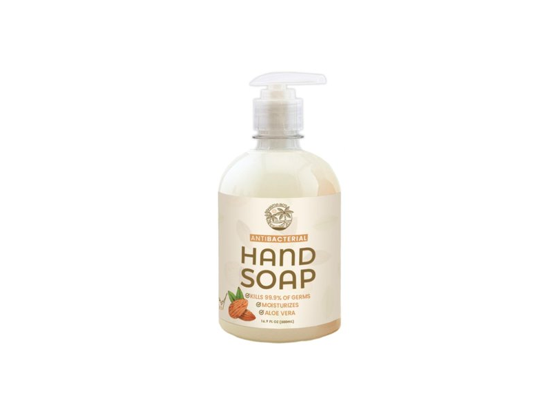 Bahama Bo's Antibacterial Hand Soap, Almond Scented, 16.9 fl oz/500 mL