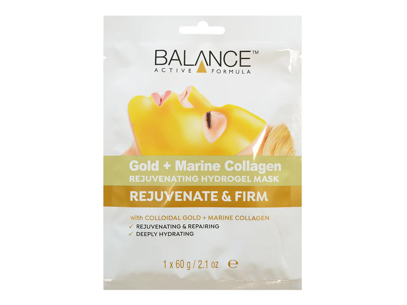 Balance Rejuvenating Hydrogel Mask, Gold + Marine Collagen, 2.1 oz/60 g, 1 Count