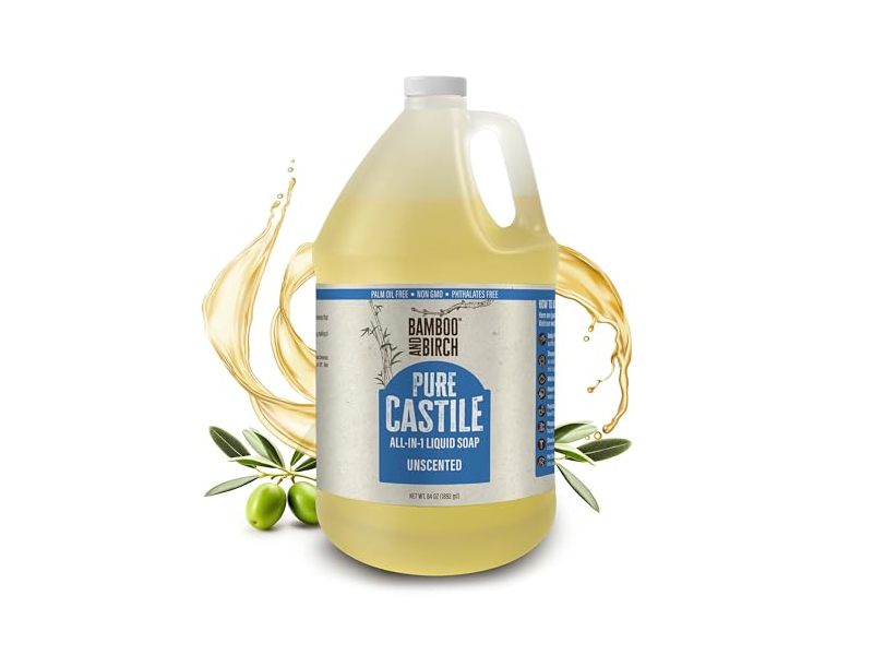 Bamboo & Birch Pure Castile All-In-1 Liquid Soap, 64 oz/1892 mL