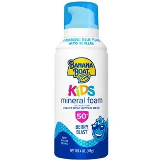 Kids Mineral Foam Sunscreen SPF 50, Berry Blast