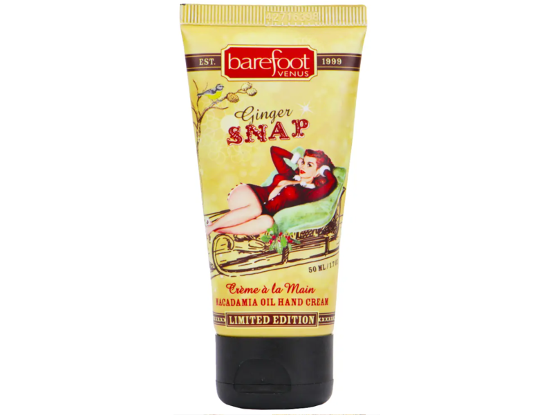 Barefoot Venus Ginger Snap Hand Cream, Macadamia Oil, 1.7 oz/50 mL