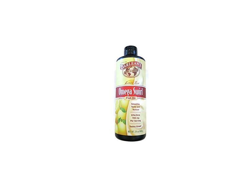 Barlean's Omega Swirl Lemon Zest Fish Oil, 24 Ounce Bottle