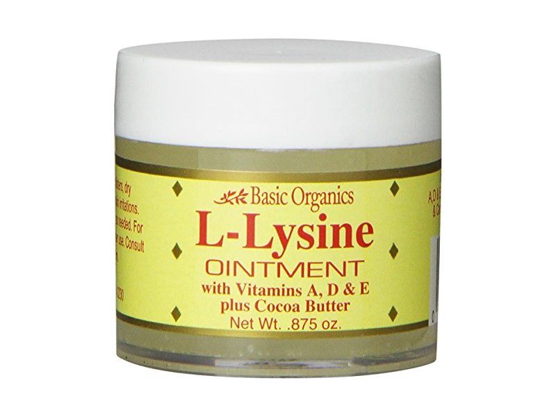 Basic Organics L-Lysine Lip Ointment, 0.875 oz