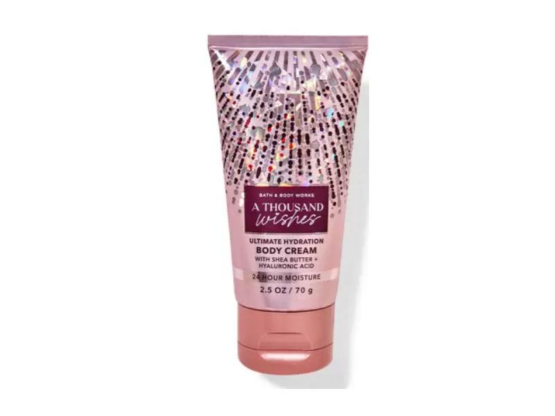 Bath & Body A Thousand Wishes Body Cream, Shea Butter + Hyaluronic Acid, 2.5 oz/70 g