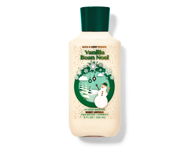 Bath & Body Works 24 Hour Moisture Body Lotion, Vanilla Bean Noel, 8 fl oz/236 mL