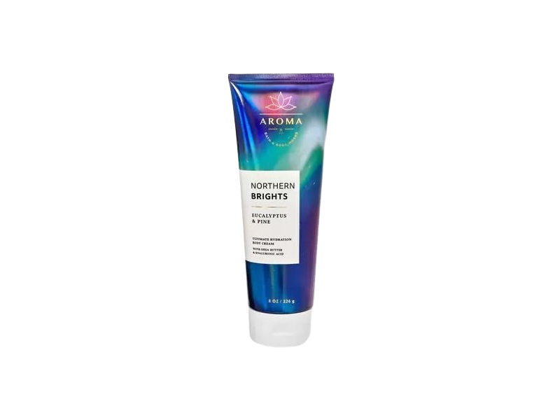 Bath & Body Works Aroma Northern Brights Ultimate Hydration Body Cream, Eucalyptus Pine, 8 oz/226 g