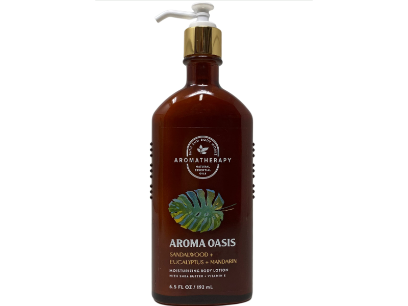 Bath & Body Works Aroma Oasis Moisturizing Body Lotion, Sandalwood + Eucalyptus + Mandarin, 6.5 fl oz/192 mL