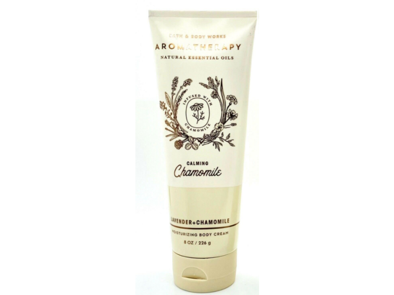 Bath & Body Works Aromatherapy Calming Body Cream, Lavender + Chamomile, 8 oz/226 g