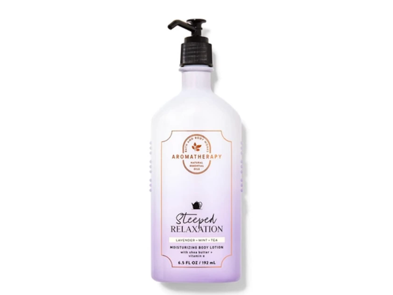 Bath & Body Works Aromatherapy Moisturizing Body Lotion, Lavender + Mint + Tea, 6.5 fl oz/192 mL