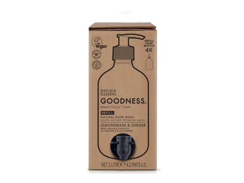 Baylis & Harding Goodness Hand Wash Refill, Lemongrass & Ginger, 2 L