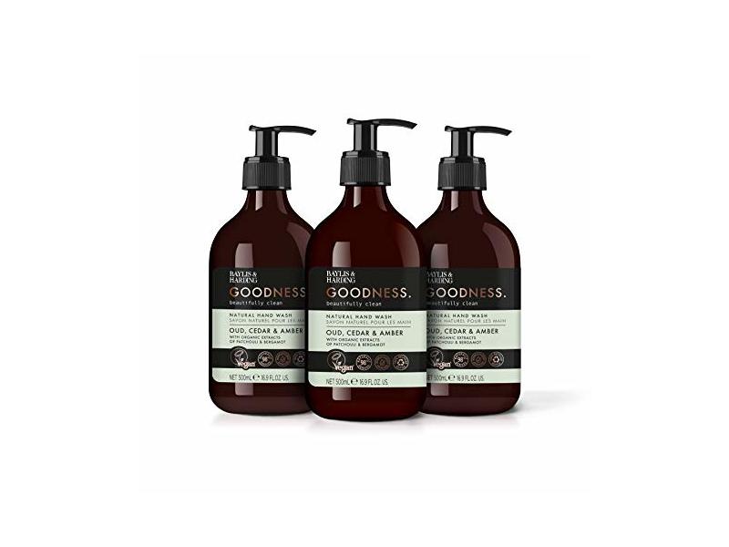 Baylis & Harding Goodness Oud Hand Wash, Cedar & Amber, 500ml