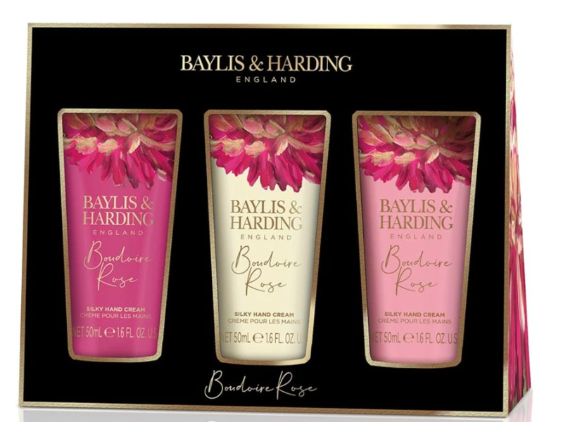 Baylis & Harding Hand Cream Set, Boudoire Rose, 1.6 fl oz/50 mL,