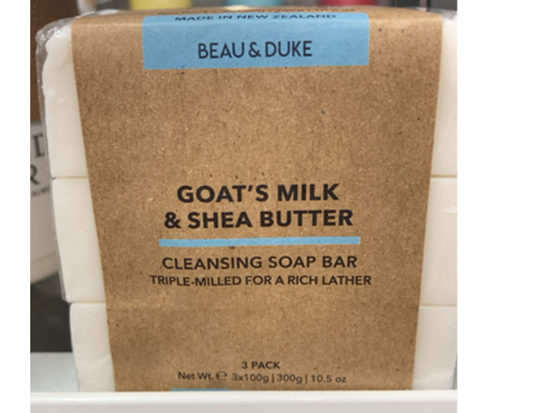 Beau & Duke Cleansing Soap Bar, Goat's Milk & Shea Butter, 10.5 oz/100 g, Pack Of 3