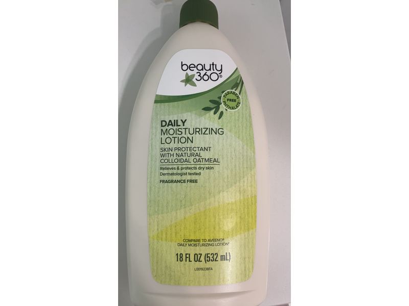 Beauty 360 Daily Moisturizing Lotion, Natural Colloidal Oatmeal, 18 fl oz/532 mL