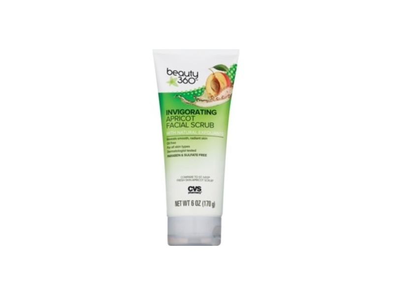 Beauty 360 Invigorating Apricot Facial Scrub, 6 oz