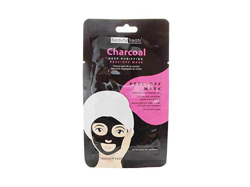 Beauty Treats Deep Purifying Peel-Off Mask, Charcoal, 0.33 fl oz/10 mL